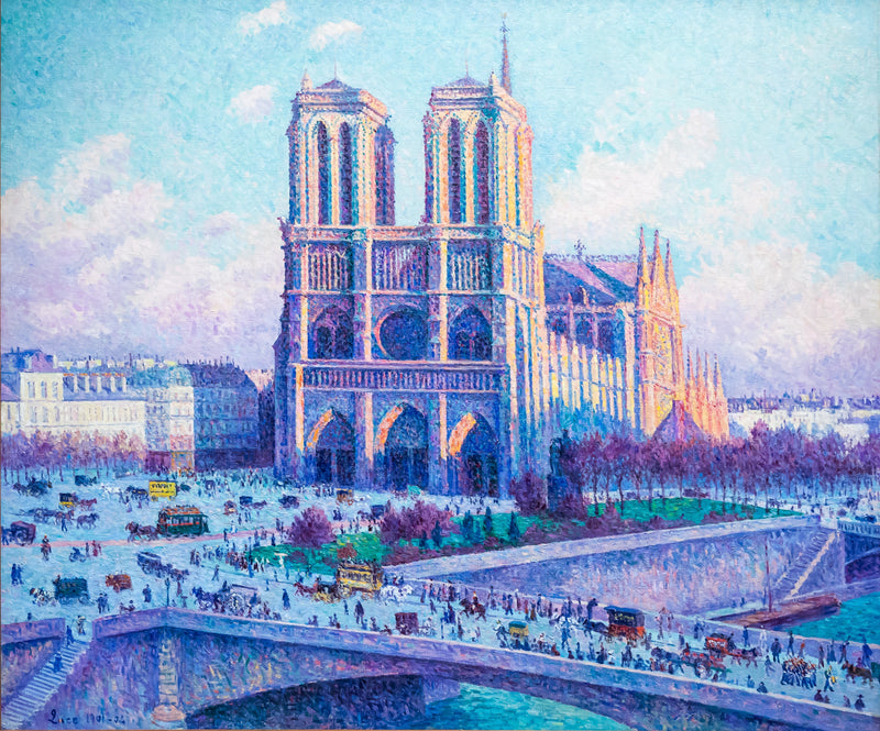 Notre-Dame, widok z nabrzeża Saint-Michel - Maximilien Luce