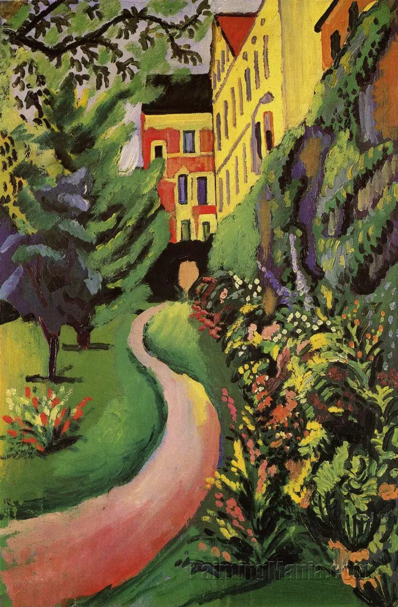 Nasz ogród z kwiecistymi obrzeżami - August Macke