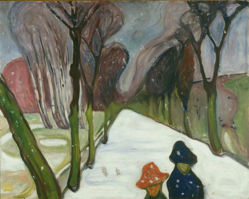 Nowy Śnieg na alei - Edvard Munch