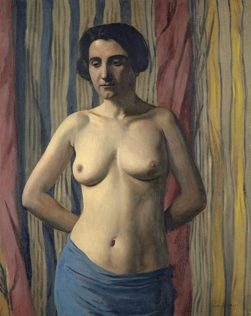 Nu z niebieskim szalikiem - Félix Vallotton