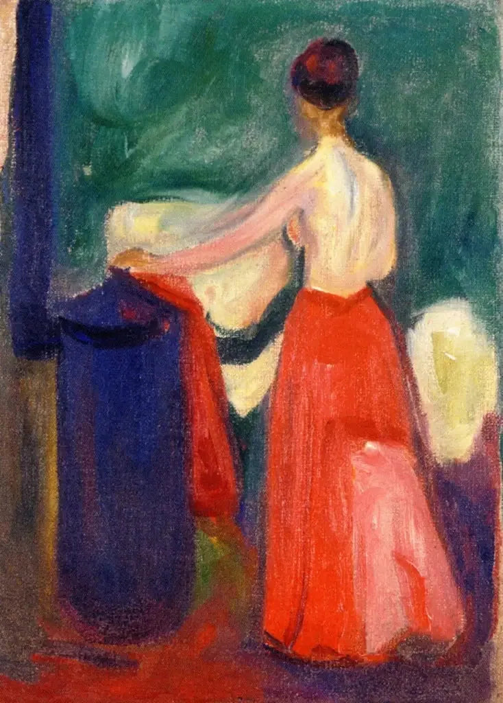 Naga w czerwonej spódnicy - Edvard Munch