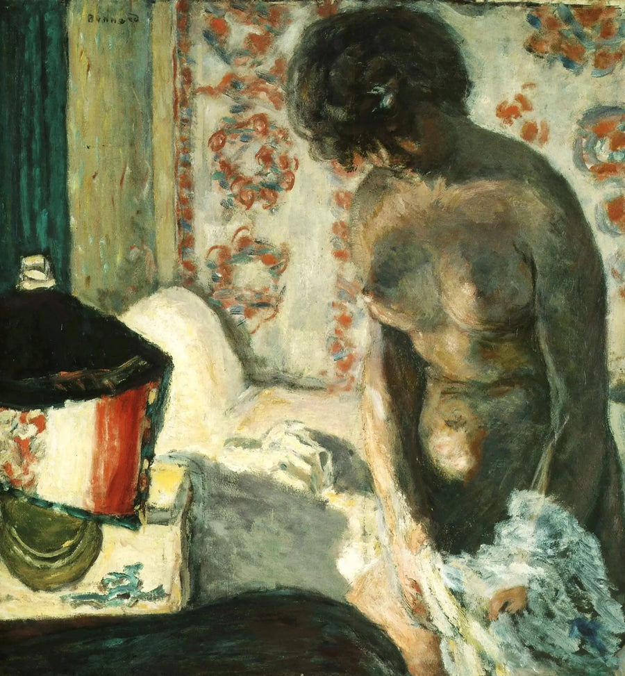 Naga przy lampie - Pierre Bonnard