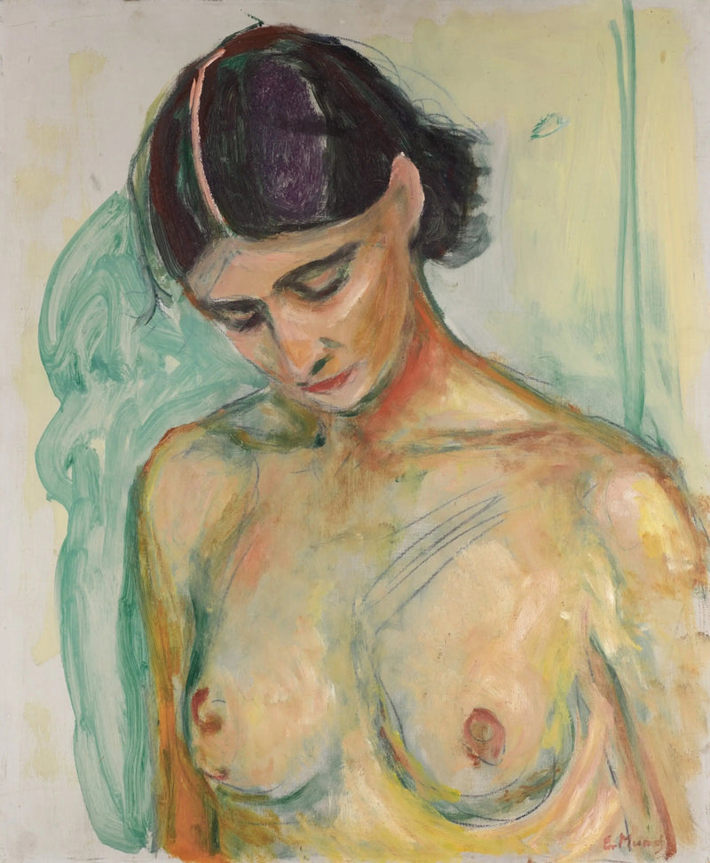 Naga z pochyloną głową - Edvard Munch