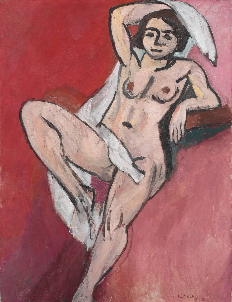 Naga w białym szalu - Henri Matisse