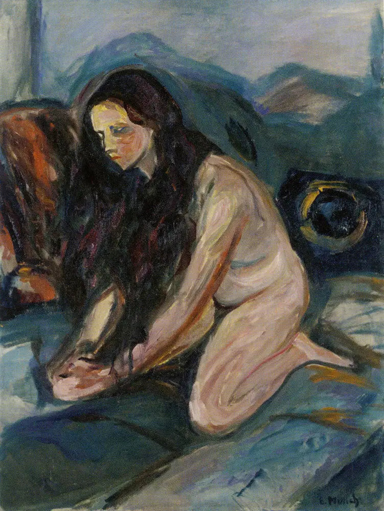 Nu klęczący - Edvard Munch
