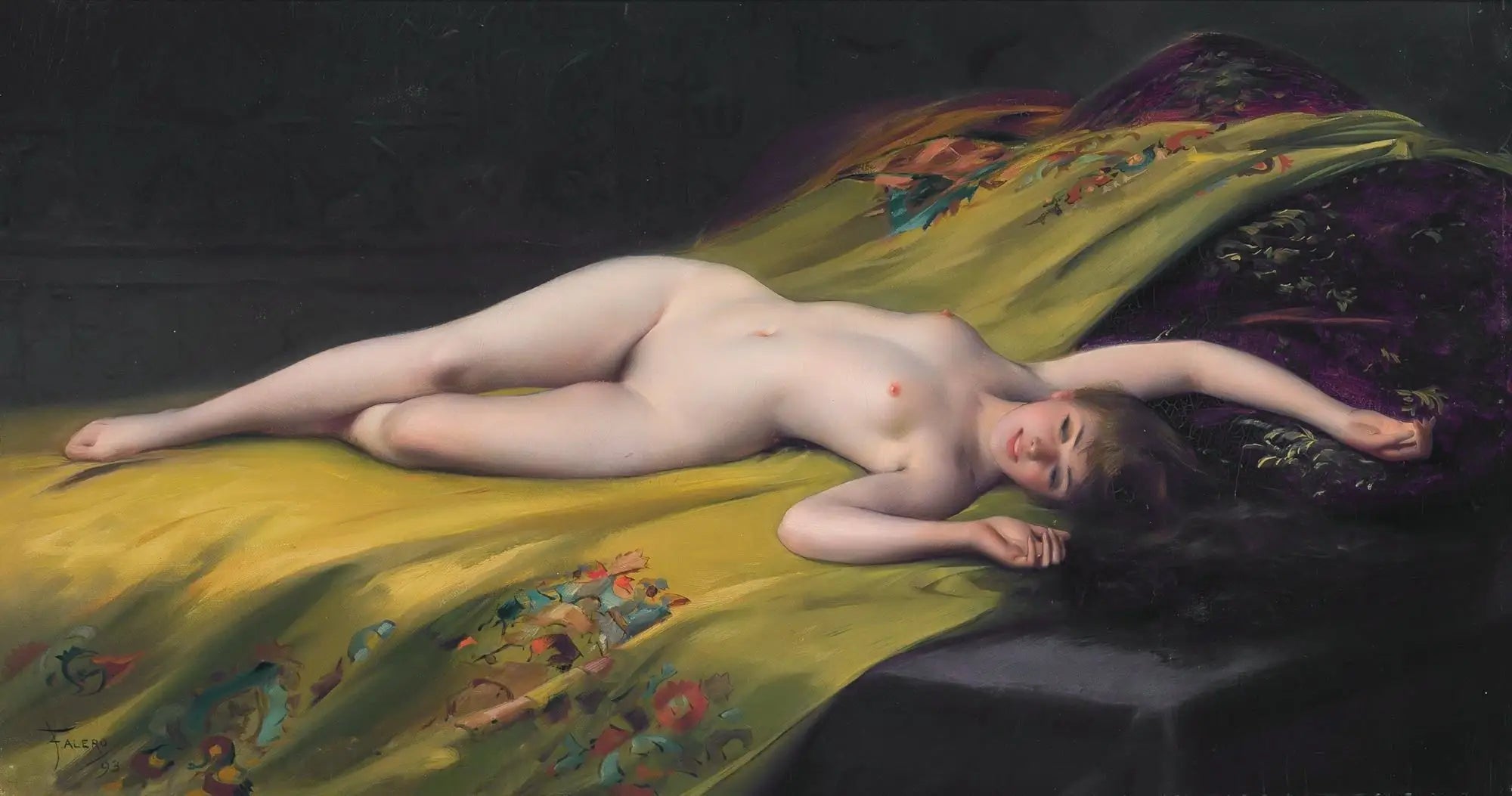 Nu allongé - Luis Ricardo Falero - Alpha Reproduction