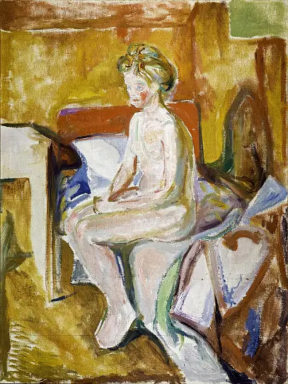 Nu siedzący na brzegu łóżka - Edvard Munch