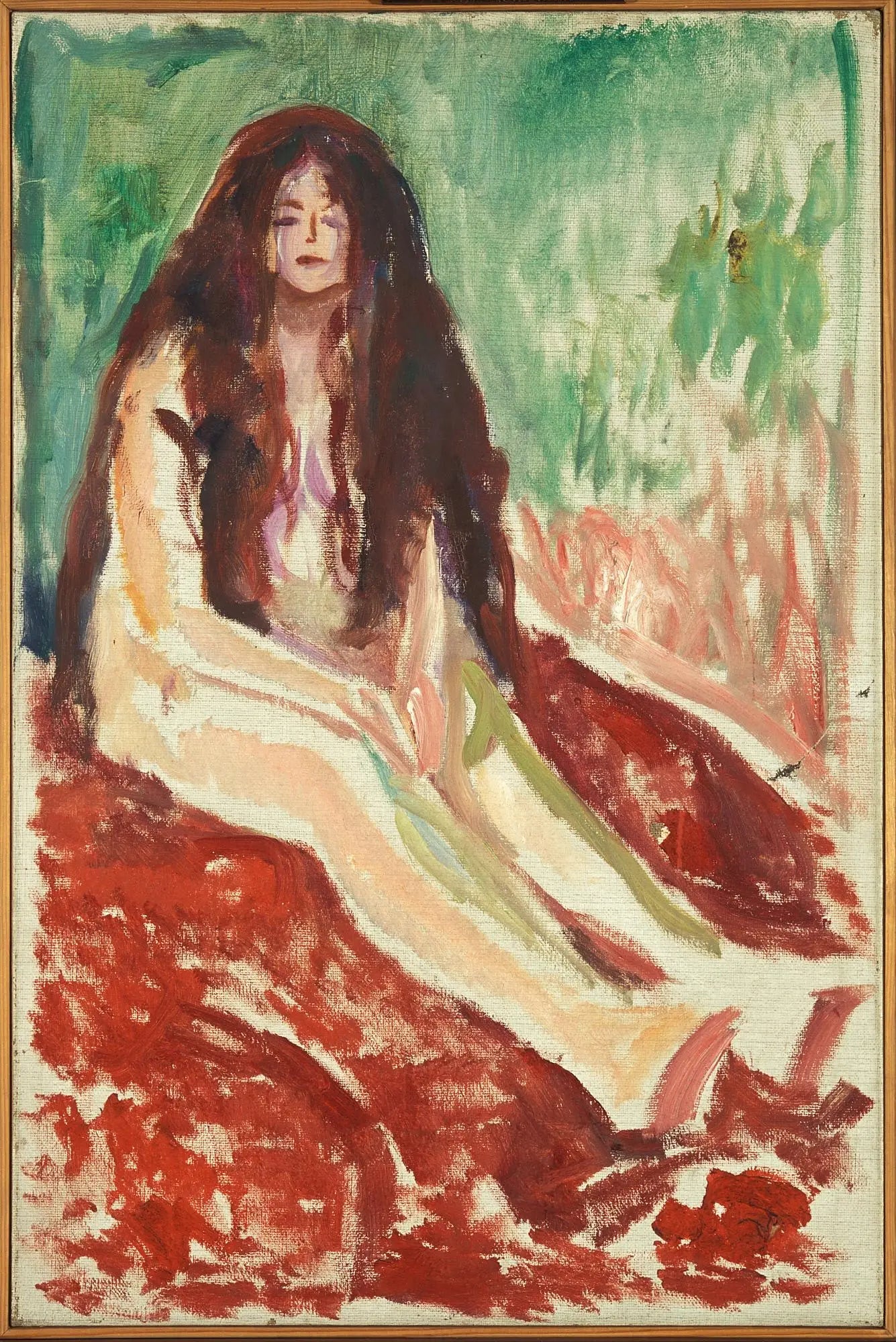 Nu assis - Edvard Munch image 1 copie peinte à la main à l’huile