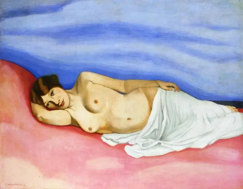 Nu na łóżku - Félix Vallotton