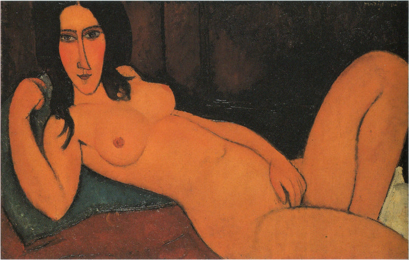 Naga kobieta z rozpuszczonymi włosami - Amedeo Modigliani