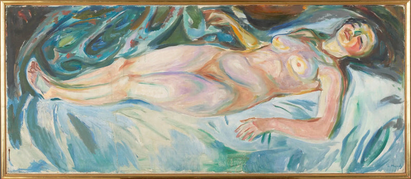 Nu leżący: noc - Edvard Munch