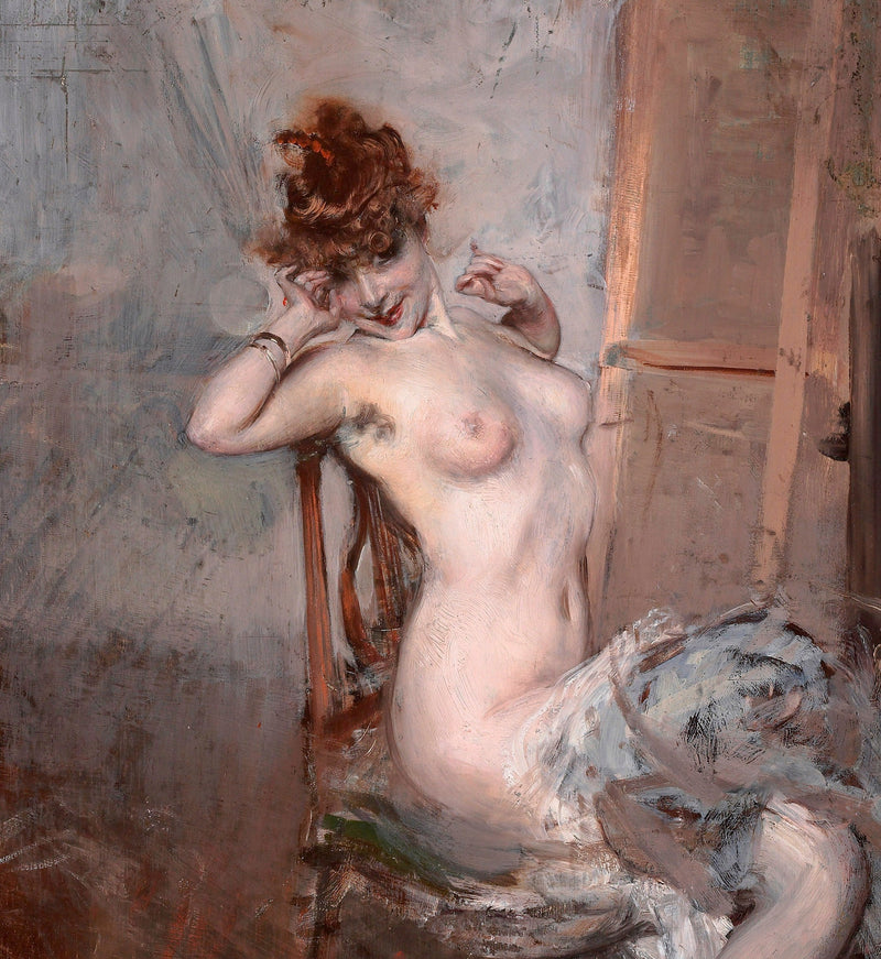Nagie młodej kobiety siedzącej - Giovanni Boldini