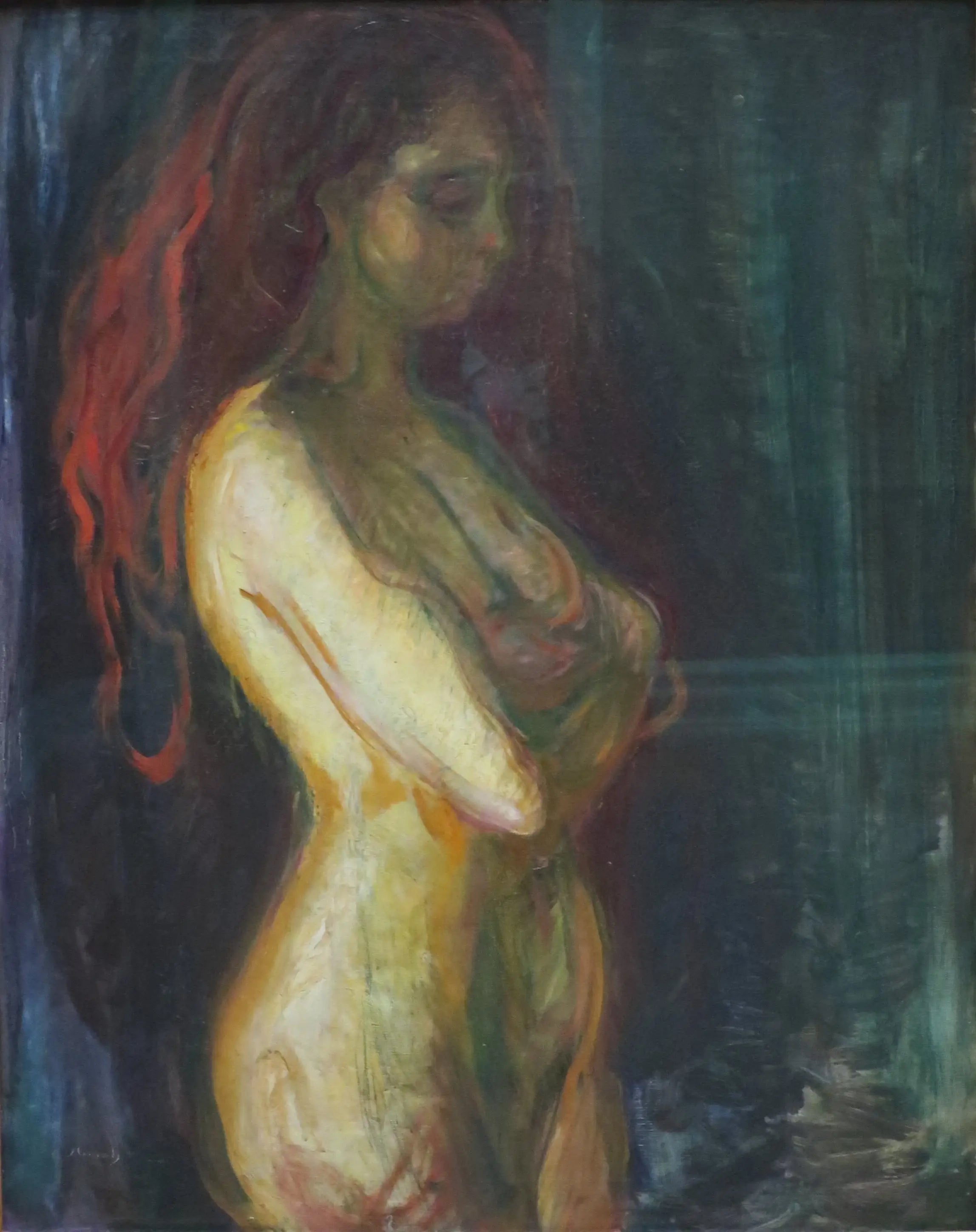 Nu de profil tourné vers la droite - Edvard Munch image 1 copie peinte à la main à l’huile