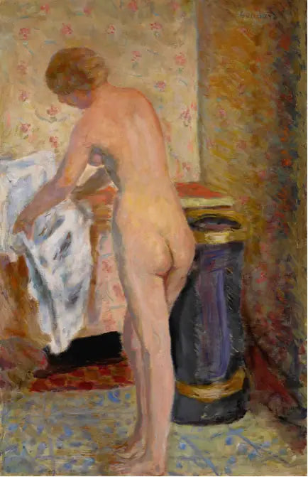 Naga stojąca przy ręczniku - Pierre Bonnard