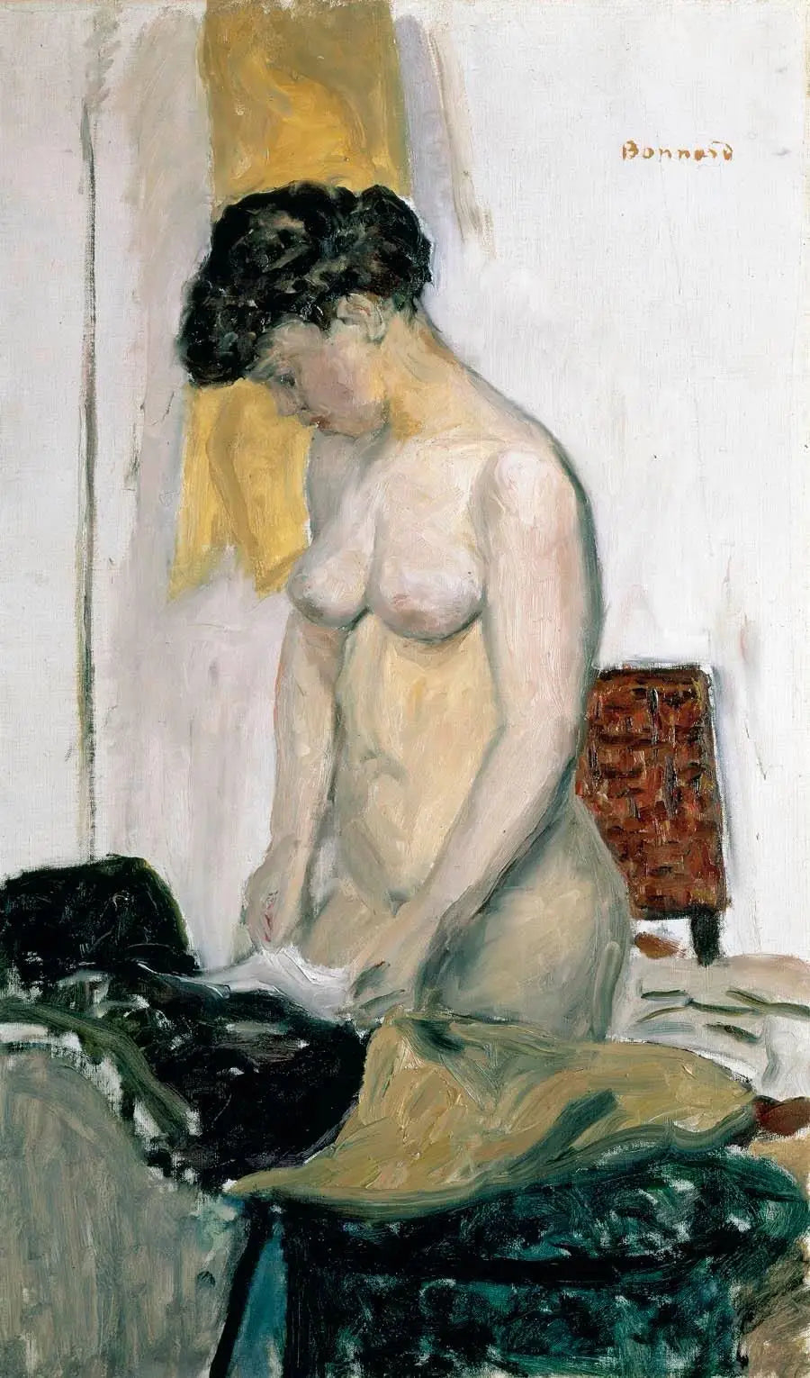 Naga stojąca, z profilu - Pierre Bonnard