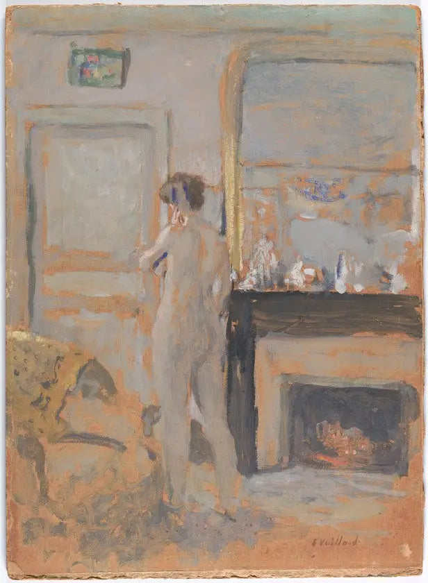 Nu stojący przy kominku - Édouard Vuillard