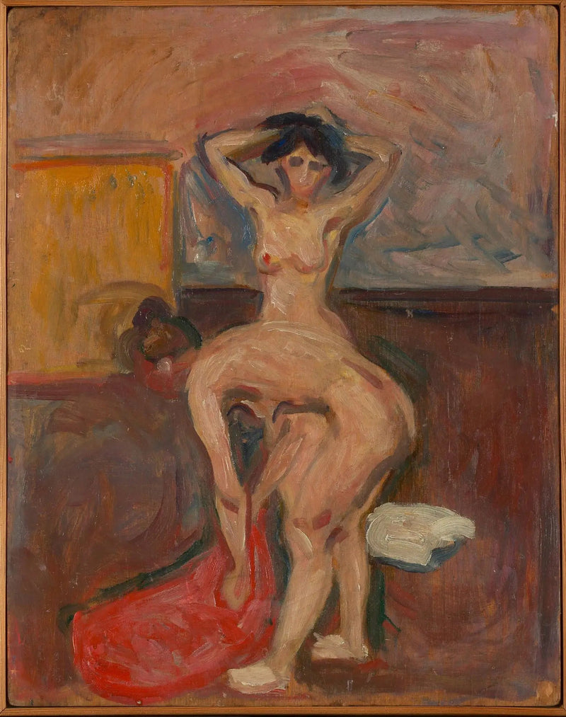 Nu stojący pochylony - Edvard Munch