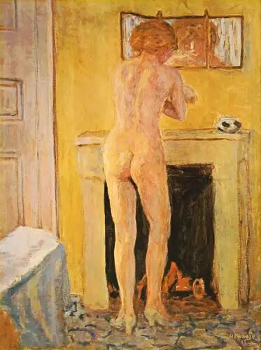Nu przed kominkiem - Pierre Bonnard
