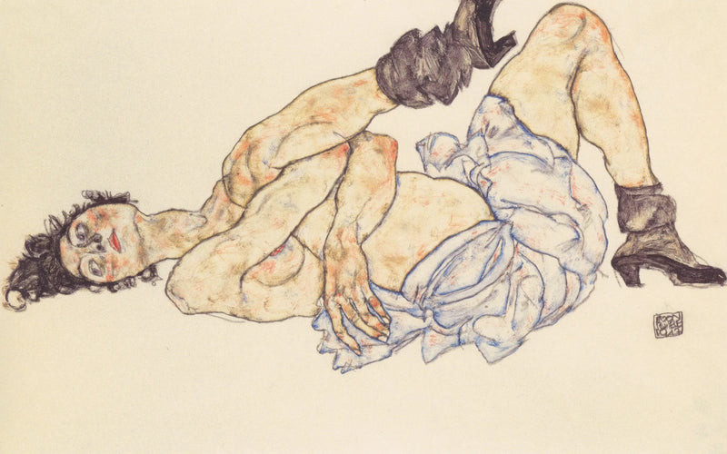 Wydłużona postać kobieca - Egon Schiele