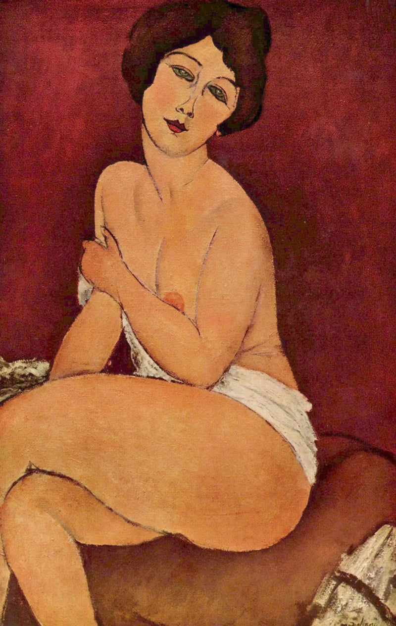 Akt kobiecy siedzący na kanapie - Amedeo Modigliani