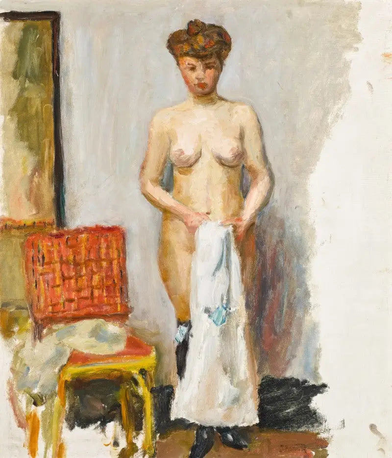Nu. La chaise rouge - Pierre Bonnard image 1 tableau peint à l’huile sur toile