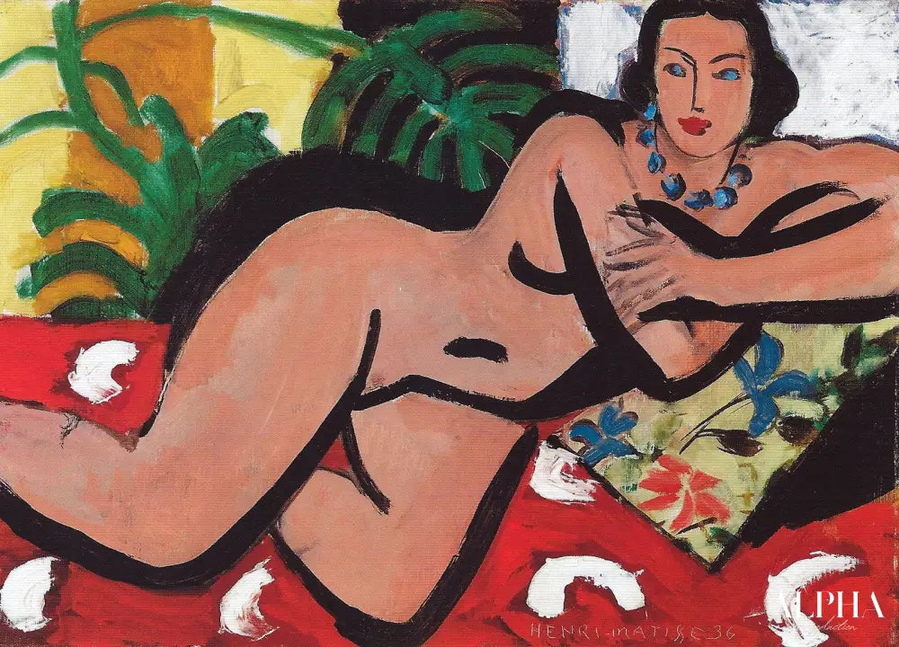 Nu mi-couché aux yeux bleus - Matisse - Reproductions de tableaux et peintures haut de gamme