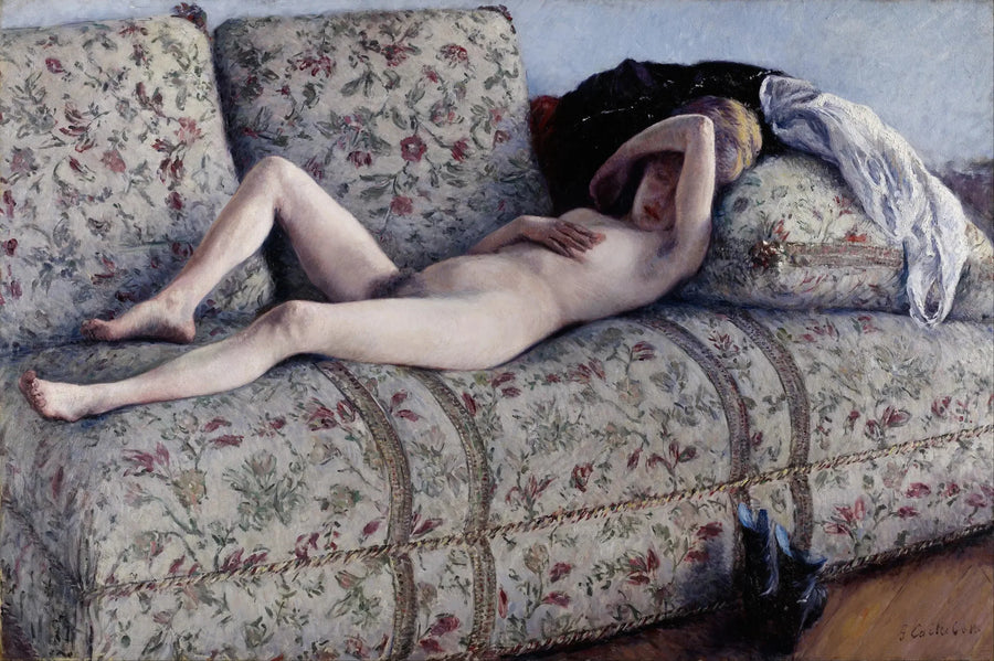 Nago na kanapie - Gustave Caillebotte