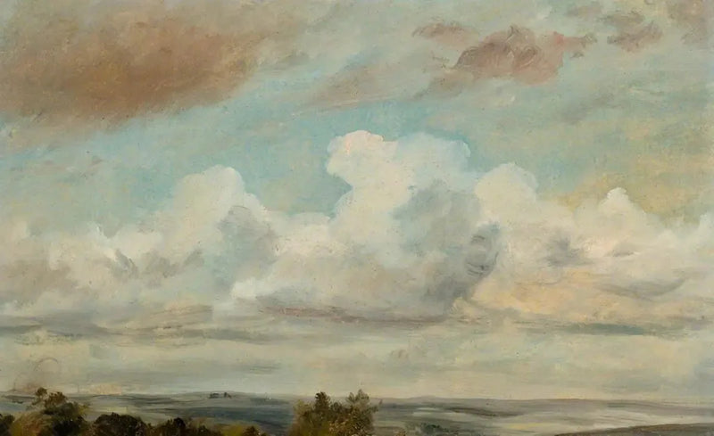 Chmury cumulus nad krajobrazem - John Constable