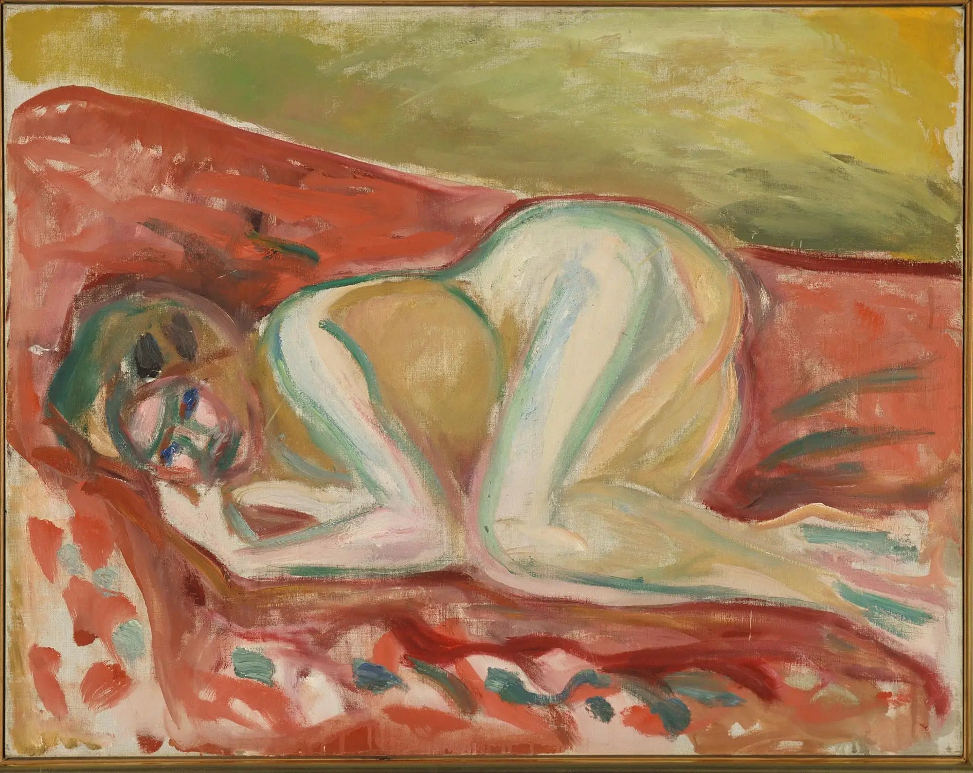 Nud accroupi - Edvard Munch image 1 tableau peint à l’huile sur toile