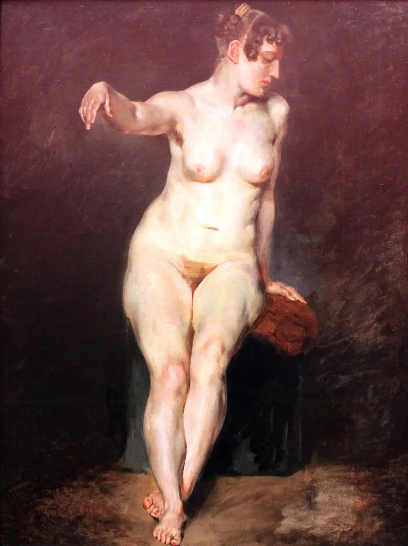 Nagie siedzące, Mademoiselle Rose - Eugène Delacroix