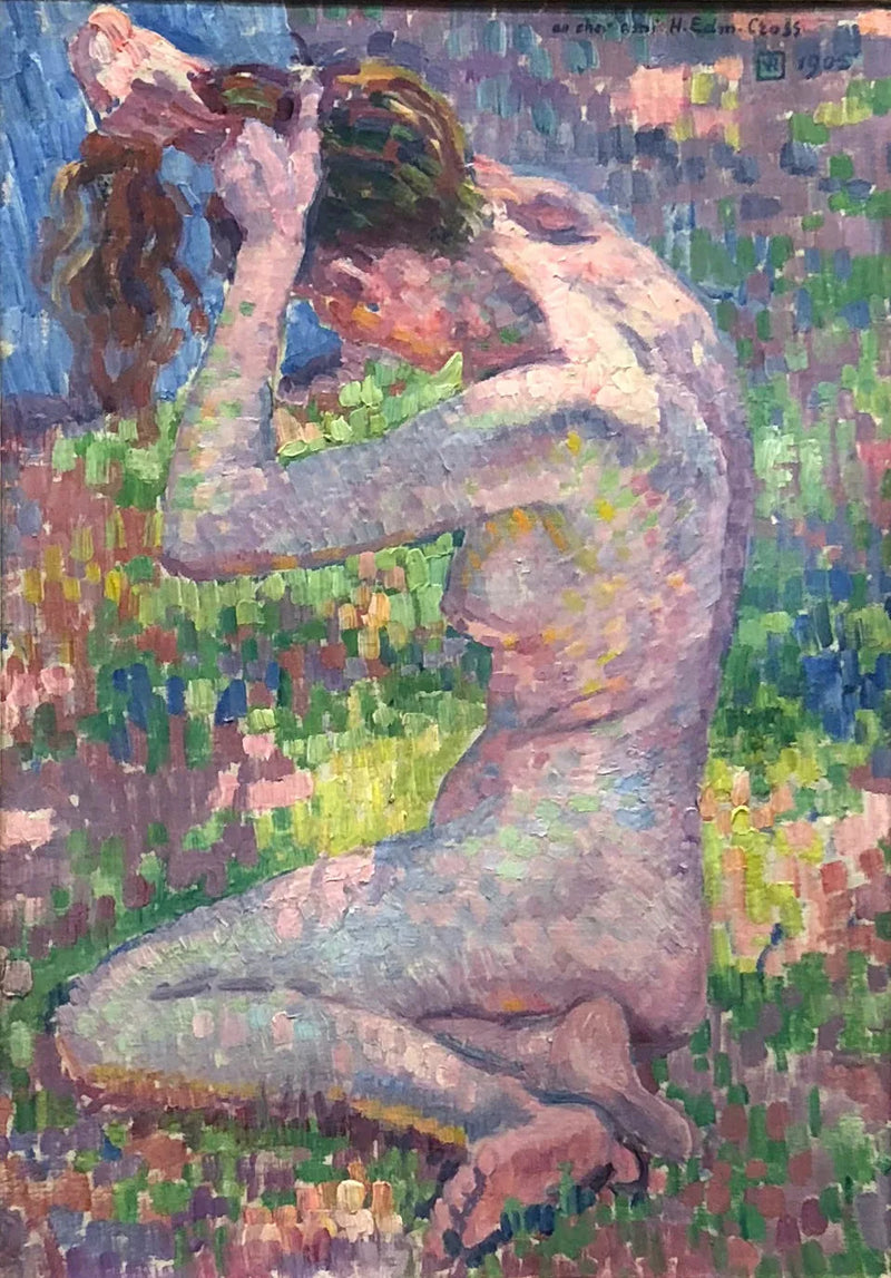 nagie siedzenie - Théo van Rysselberghe