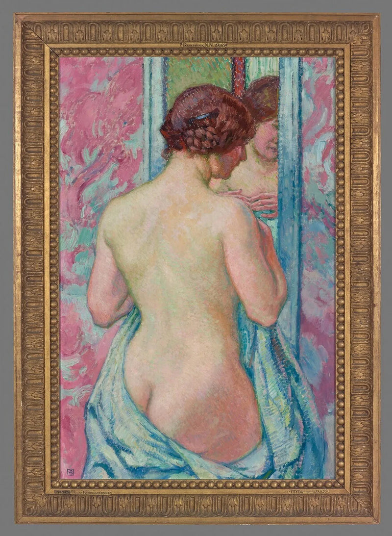 Naga stojąca przed lustrem - Théo van Rysselberghe