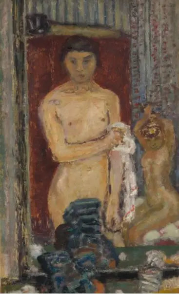 Nagi odbijający się w lustrze - Pierre Bonnard