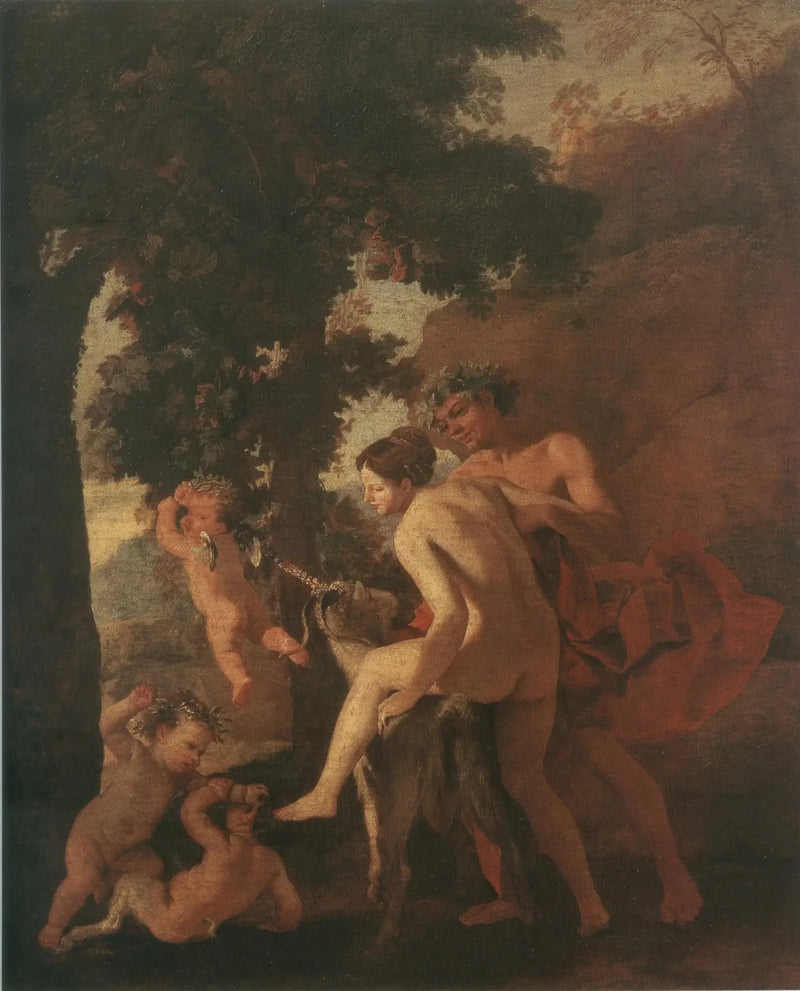 Nimfa jeżdżąca na kozle - Nicolas Poussin