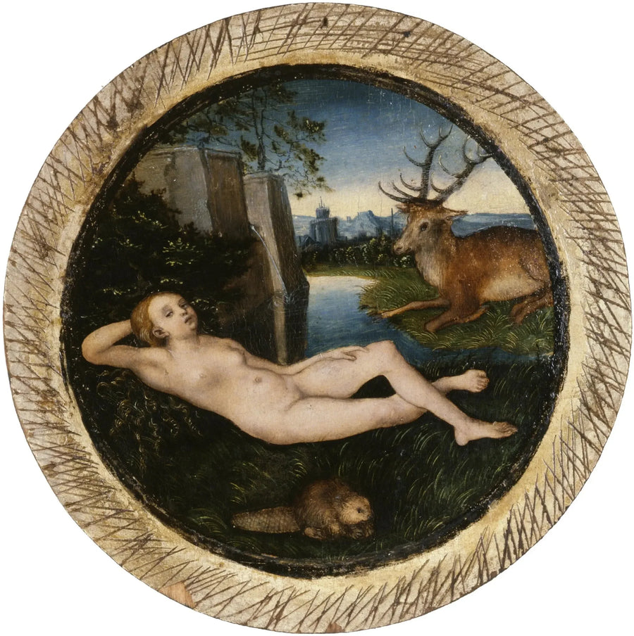 Leżąca nimfa - Lucas Cranach Starszy