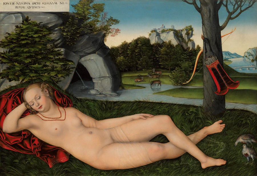 Leżąca nimfa wodna - Lucas Cranach Starszy