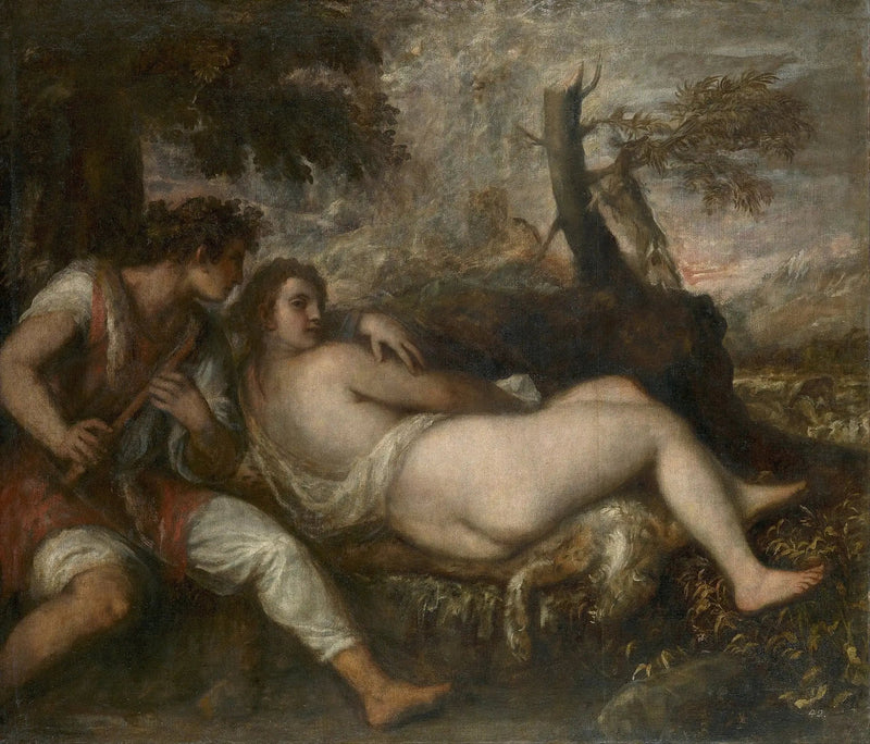 Nimfa i pasterz - Titian