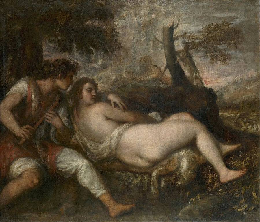 Nimfa i pasterz - Titian