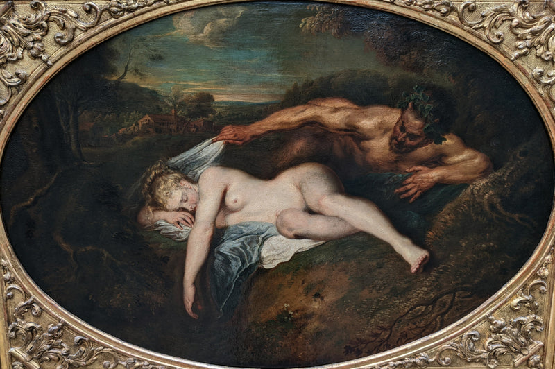 Nymfa i satyr - Antoine Watteau