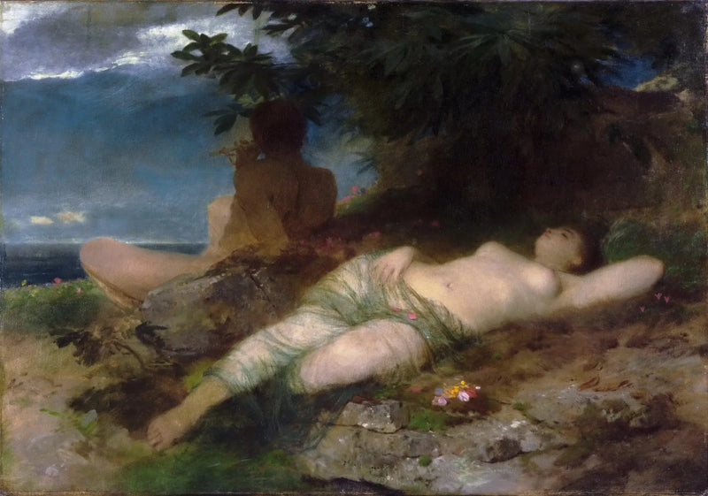 Nimfa i Satyr - Arnold Böcklin