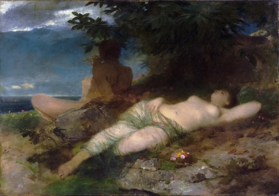 Nimfa i Satyr - Arnold Böcklin