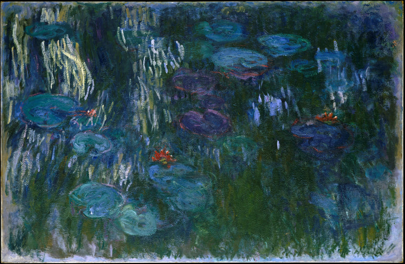 Lilie wodne z odbiciami wierzby, Met W1858 - Claude Monet