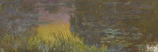 Nymphéas, Soleil couchant - Claude Monet - Reproductions de tableaux et peintures haut de gamme