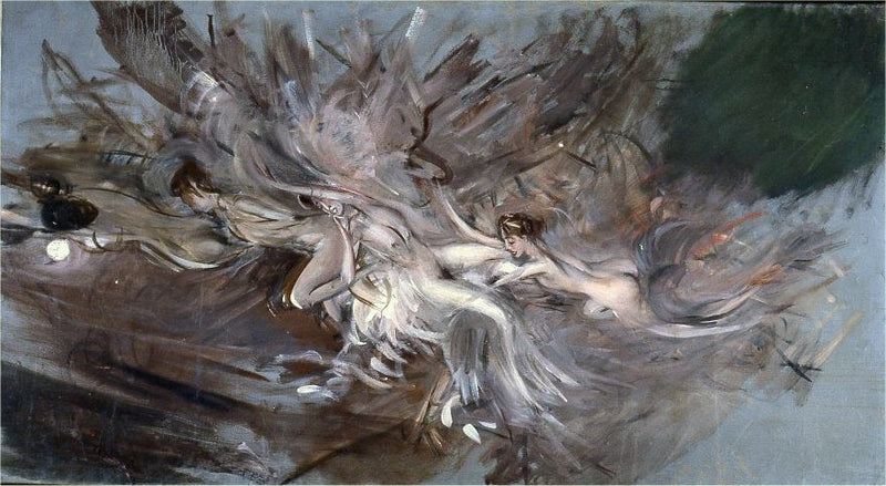 Nymfy w świetle księżyca - Giovanni Boldini