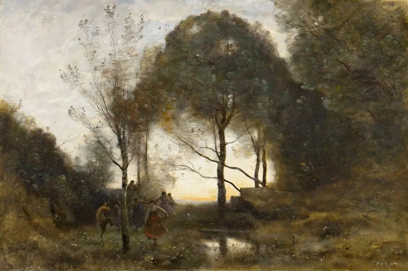 Nymfy i Fauny - Jean-Baptiste Camille Corot