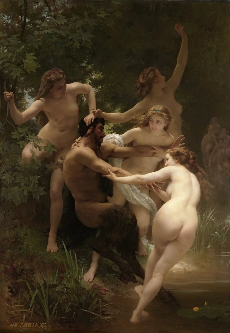 Nimfy i Satyr - Bouguereau