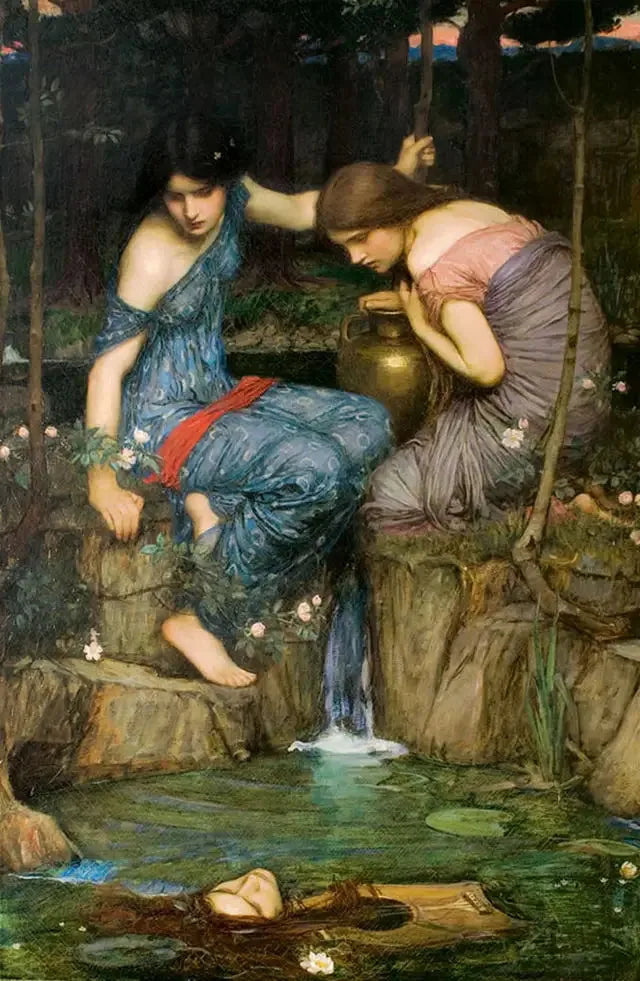 Nimfy znajdujące głowę Orfeusza - John William Waterhouse