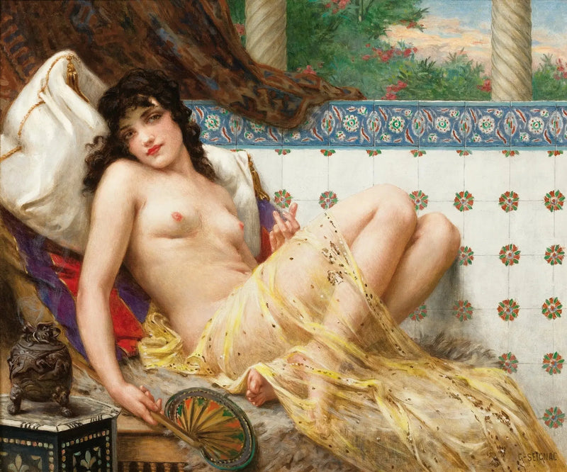 Odaliska z wachlarzem - Guillaume Seignac