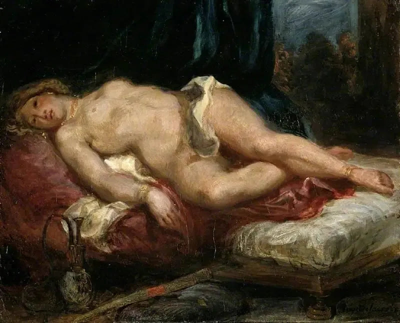 Odaliska leżąca na kanapie - Eugène Delacroix