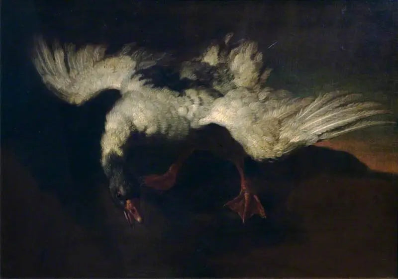 Gęś z rozpostartymi skrzydłami - George Stubbs